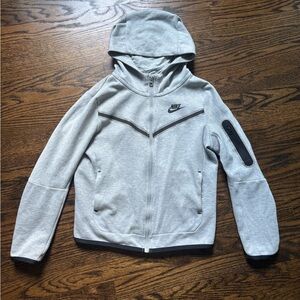Nike Kids Sportswear Tech Fleece Gray Full-Zip Hoodie
